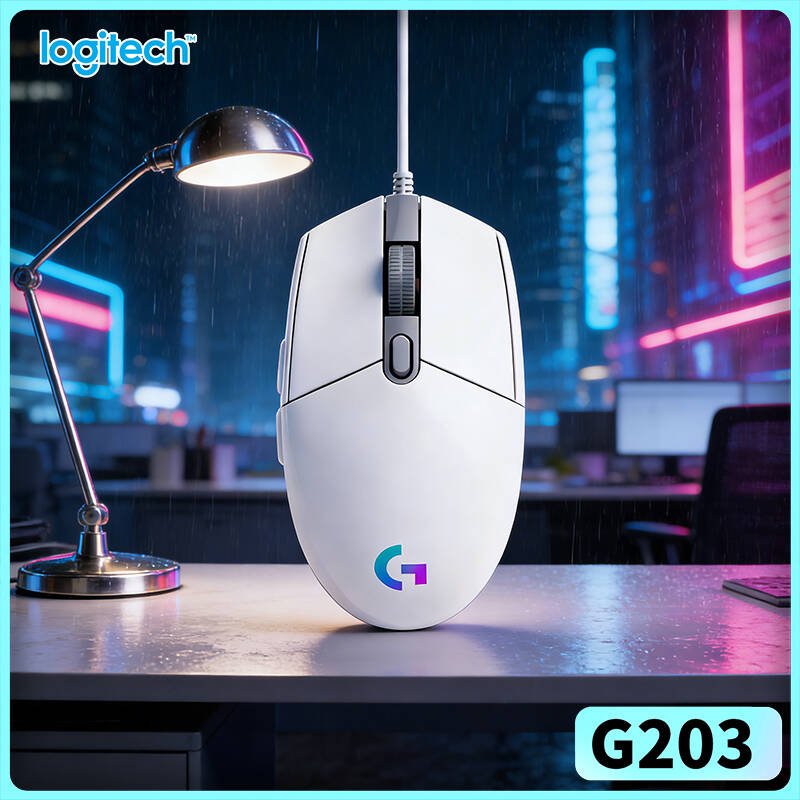 Logitech Mouse G203 - ماوس ألعاب لوجيتك G203 سلكي بإضاءة