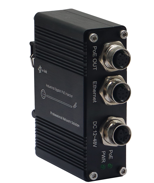 EN50155 الصناعية M12 PoE حاقن  - مراجعة Power Over Ethernet وسعره