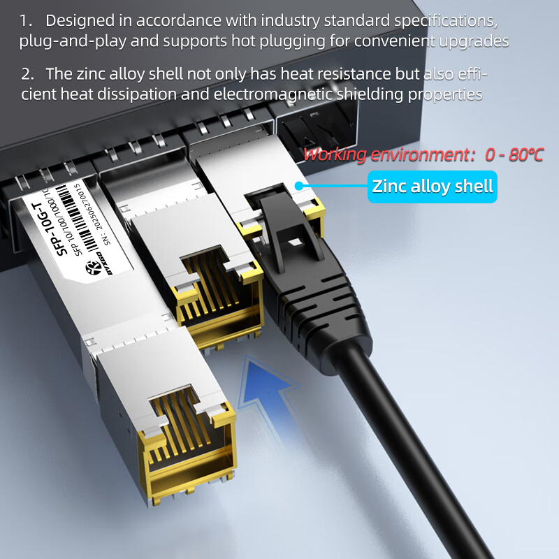 وحدة SFP+ RJ45 نحاسية متعددة ا - مراجعة Power Over Ethernet وسعره