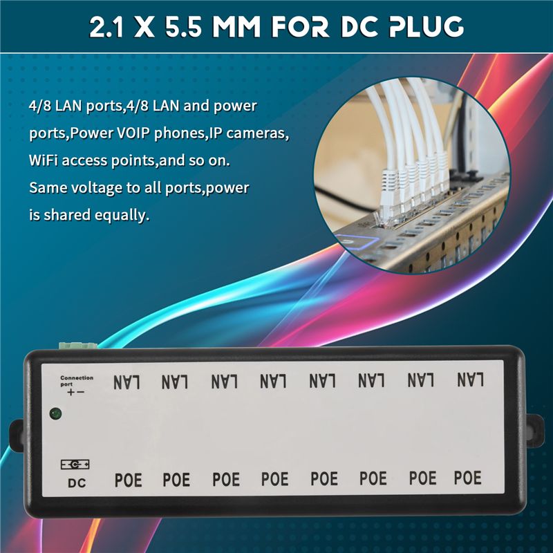 B03B-8 منافذ محول طاقة عبر الإ - مراجعة Power Over Ethernet وسعره